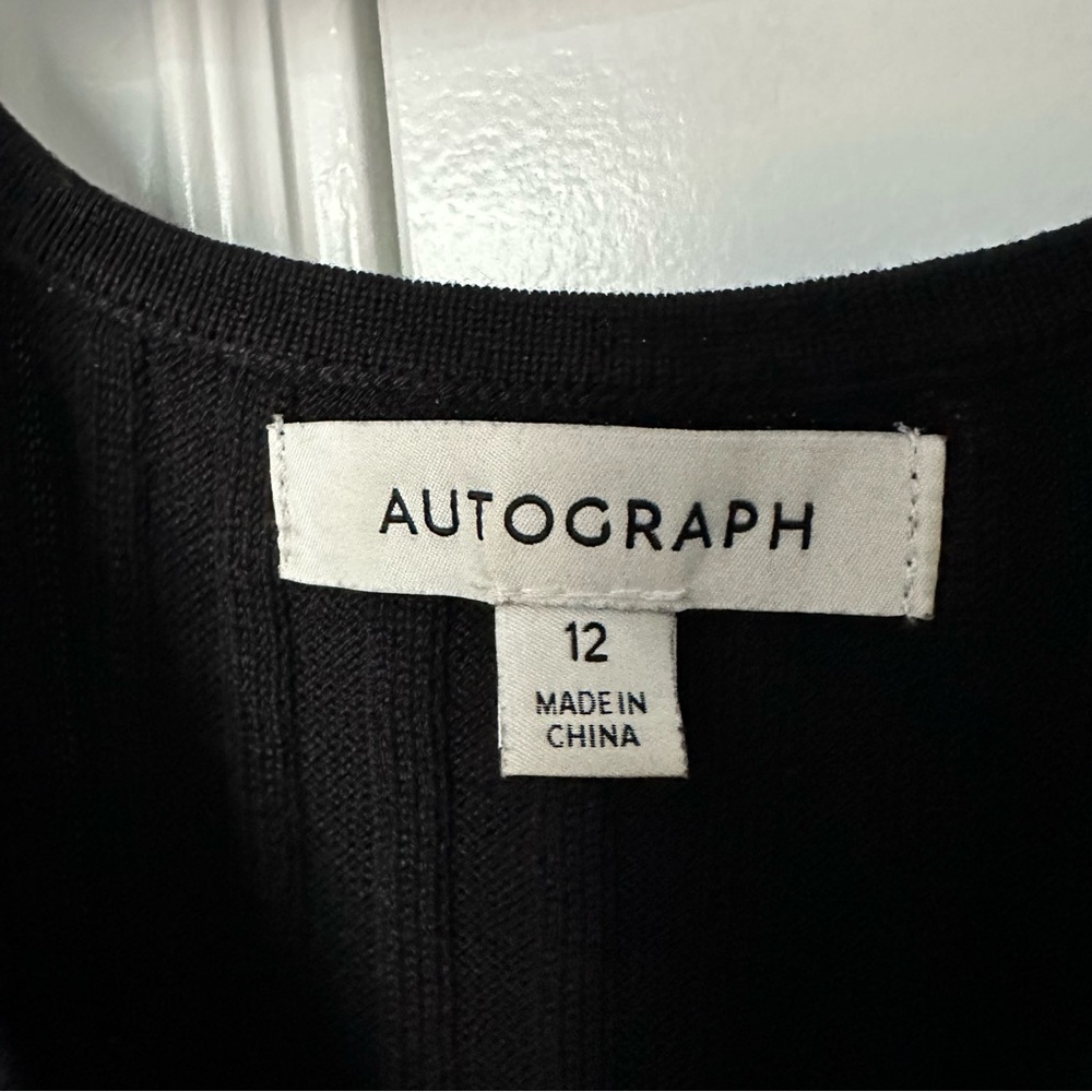 Autograph Black Ribbed Top - Picture 2 of 5